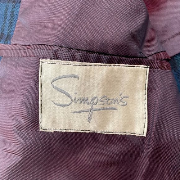 Vintage Lightweight Wool Black Watch Tartan Plaid Blazer Jacket, Size Mens M/L - Picture 7 of 8